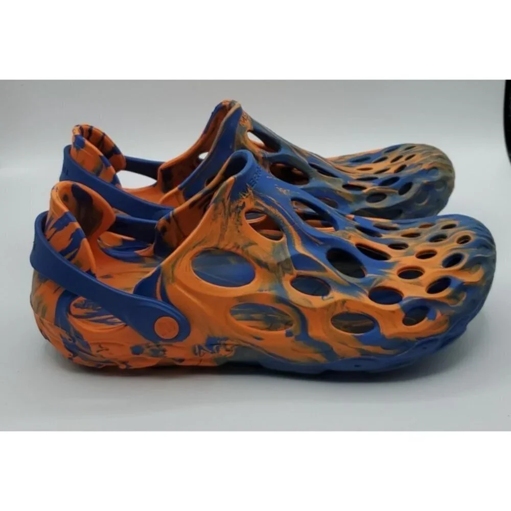 Merrell Hydro Moc Water Shoes Clogs Sandal Orange Blue Men 9 Women 10.5 Unisex